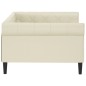 Tagesbett Creme 100x200 cm Kunstleder Tagesbett Creme 100x200 cm Kunstleder