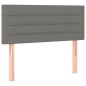 vidaXL Boxspringbett mit Matratze & LED Dunkelgrau 100x200 cm Stoff vidaXL Boxspringbett mit Matratze & LED Dunkelgrau 100x200 cm Stoff