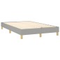 vidaXL Boxspringbett mit Matratze & LED Hellgrau 120x200 cm Stoff vidaXL Boxspringbett mit Matratze & LED Hellgrau 120x200 cm Stoff