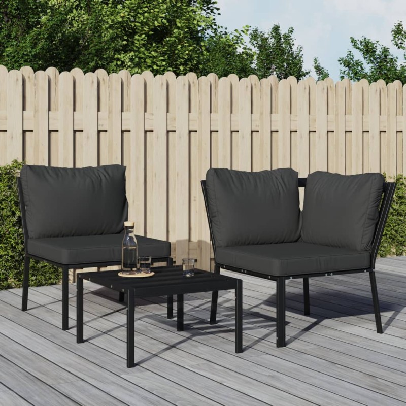 vidaXL Gartenstuhl mit Grauen Kissen 76x76x79 cm Stahl vidaXL Gartenstuhl mit Grauen Kissen 76x76x79 cm Stahl