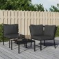 vidaXL Gartenstuhl mit Grauen Kissen 76x76x79 cm Stahl vidaXL Gartenstuhl mit Grauen Kissen 76x76x79 cm Stahl