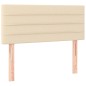 vidaXL Boxspringbett mit Matratze & LED Creme 90x190 cm Stoff vidaXL Boxspringbett mit Matratze & LED Creme 90x190 cm Stoff