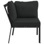 vidaXL Gartenstuhl mit Grauen Kissen 76x76x79 cm Stahl vidaXL Gartenstuhl mit Grauen Kissen 76x76x79 cm Stahl
