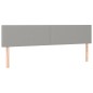 vidaXL Boxspringbett mit Matratze & LED Hellgrau 200x200 cm Stoff vidaXL Boxspringbett mit Matratze & LED Hellgrau 200x200 cm Stoff