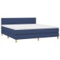 vidaXL Boxspringbett mit Matratze & LED Blau 180x200 cm Stoff vidaXL Boxspringbett mit Matratze & LED Blau 180x200 cm Stoff
