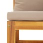 Garten-Mittelsofa mit Taupe Kissen Massivholz Akazie Garten-Mittelsofa mit Taupe Kissen Massivholz Akazie