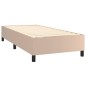 vidaXL Boxspringbett Matratze Cappuccino-Braun 100x200cm Kunstleder vidaXL Boxspringbett Matratze Cappuccino-Braun 100x200cm Kunstleder