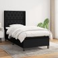 vidaXL Boxspringbett mit Matratze Schwarz 80x200 cm Stoff vidaXL Boxspringbett mit Matratze Schwarz 80x200 cm Stoff