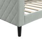 vidaXL Tagesbett Hellgrau 90x190 cm Samt vidaXL Tagesbett Hellgrau 90x190 cm Samt