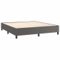 vidaXL Boxspringbett mit Matratze Grau 180x200 cm Kunstleder vidaXL Boxspringbett mit Matratze Grau 180x200 cm Kunstleder