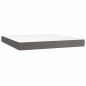 vidaXL Boxspringbett mit Matratze Grau 180x200 cm Kunstleder vidaXL Boxspringbett mit Matratze Grau 180x200 cm Kunstleder