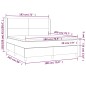 vidaXL Boxspringbett mit Matratze Grau 180x200 cm Kunstleder vidaXL Boxspringbett mit Matratze Grau 180x200 cm Kunstleder