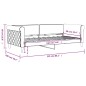 vidaXL Tagesbett Hellgrau 90x190 cm Samt vidaXL Tagesbett Hellgrau 90x190 cm Samt