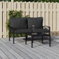 Gartenstühle mit Grauen Kissen 2 Stk. 62x75x79 cm Stahl Gartenstühle mit Grauen Kissen 2 Stk. 62x75x79 cm Stahl