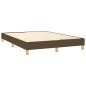 vidaXL Boxspringbett mit Matratze & LED Dunkelbraun 140x190 cm Stoff vidaXL Boxspringbett mit Matratze & LED Dunkelbraun 140x190 cm Stoff