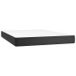 vidaXL Boxspringbett mit Matratze Schwarz 140x200 cm Kunstleder vidaXL Boxspringbett mit Matratze Schwarz 140x200 cm Kunstleder