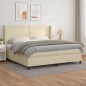 vidaXL Boxspringbett mit Matratze Creme 200x200 cm Kunstleder vidaXL Boxspringbett mit Matratze Creme 200x200 cm Kunstleder