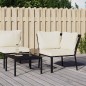 vidaXL Gartenstuhl mit Sandfarbigen Kissen 76x76x79 cm Stahl vidaXL Gartenstuhl mit Sandfarbigen Kissen 76x76x79 cm Stahl