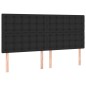 vidaXL Boxspringbett mit Matratze Schwarz 200x200 cm Kunstleder vidaXL Boxspringbett mit Matratze Schwarz 200x200 cm Kunstleder