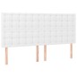 vidaXL Boxspringbett mit Matratze Weiß 200x200 cm Kunstleder vidaXL Boxspringbett mit Matratze Weiß 200x200 cm Kunstleder
