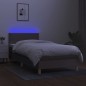 vidaXL Boxspringbett mit Matratze & LED Taupe 90x200 cm Stoff vidaXL Boxspringbett mit Matratze & LED Taupe 90x200 cm Stoff