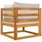 vidaXL Modular-Ecksofa mit Hellgrauen Kissen Massivholz Akazie vidaXL Modular-Ecksofa mit Hellgrauen Kissen Massivholz Akazie
