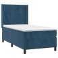 vidaXL Boxspringbett mit Matratze Dunkelblau 80x200 cm Samt vidaXL Boxspringbett mit Matratze Dunkelblau 80x200 cm Samt
