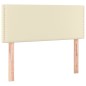 vidaXL Boxspringbett mit Matratze & LED Creme 90x200 cm Kunstleder vidaXL Boxspringbett mit Matratze & LED Creme 90x200 cm Kunstleder