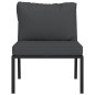 vidaXL Gartenstühle mit Grauen Kissen 2 Stk. 60x74x79 cm Stahl vidaXL Gartenstühle mit Grauen Kissen 2 Stk. 60x74x79 cm Stahl