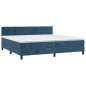 vidaXL Boxspringbett mit Matratze & LED Dunkelblau 200x200 cm Samt vidaXL Boxspringbett mit Matratze & LED Dunkelblau 200x200 cm Samt