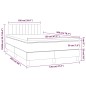 vidaXL Boxspringbett mit Matratze & LED Dunkelblau 120x200 cm Samt vidaXL Boxspringbett mit Matratze & LED Dunkelblau 120x200 cm Samt
