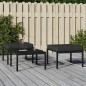 Gartenhocker mit Grauen Kissen 2 Stk. 60x60x35 cm Stahl Gartenhocker mit Grauen Kissen 2 Stk. 60x60x35 cm Stahl