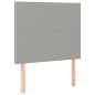 vidaXL Boxspringbett mit Matratze & LED Hellgrau 90x190 cm Stoff vidaXL Boxspringbett mit Matratze & LED Hellgrau 90x190 cm Stoff