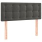 vidaXL Boxspringbett mit Matratze & LED Dunkelgrau 100x200 cm Samt vidaXL Boxspringbett mit Matratze & LED Dunkelgrau 100x200 cm Samt