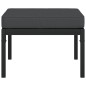 Gartenhocker mit Grauen Kissen 2 Stk. 60x60x35 cm Stahl Gartenhocker mit Grauen Kissen 2 Stk. 60x60x35 cm Stahl