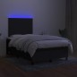 vidaXL Boxspringbett mit Matratze & LED Schwarz 120x200 cm Stoff vidaXL Boxspringbett mit Matratze & LED Schwarz 120x200 cm Stoff