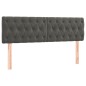 vidaXL Boxspringbett mit Matratze & LED Dunkelgrau 140x200 cm Samt vidaXL Boxspringbett mit Matratze & LED Dunkelgrau 140x200 cm Samt