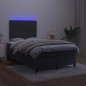 vidaXL Boxspringbett mit Matratze & LED Schwarz 120x200 cm Samt vidaXL Boxspringbett mit Matratze & LED Schwarz 120x200 cm Samt