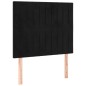vidaXL Boxspringbett mit Matratze & LED Schwarz 120x200 cm Samt vidaXL Boxspringbett mit Matratze & LED Schwarz 120x200 cm Samt