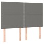 vidaXL Boxspringbett mit Matratze & LED Dunkelgrau 140x200 cm Stoff vidaXL Boxspringbett mit Matratze & LED Dunkelgrau 140x200 cm Stoff