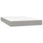 vidaXL Boxspringbett mit Matratze & LED Hellgrau 120x200 cm Stoff vidaXL Boxspringbett mit Matratze & LED Hellgrau 120x200 cm Stoff