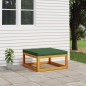 Gartenhocker mit Grünem Kissen Massivholz Akazie Gartenhocker mit Grünem Kissen Massivholz Akazie