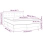 vidaXL Boxspringbett mit Matratze & LED Hellgrau 140x200 cm Samt vidaXL Boxspringbett mit Matratze & LED Hellgrau 140x200 cm Samt