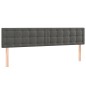 vidaXL Boxspringbett mit Matratze & LED Dunkelgrau 180x200 cm Samt vidaXL Boxspringbett mit Matratze & LED Dunkelgrau 180x200 cm Samt