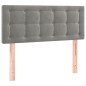 vidaXL Boxspringbett mit Matratze & LED Hellgrau 90x200 cm Samt vidaXL Boxspringbett mit Matratze & LED Hellgrau 90x200 cm Samt
