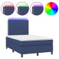 vidaXL Boxspringbett mit Matratze & LED Blau 120x200 cm Stoff vidaXL Boxspringbett mit Matratze & LED Blau 120x200 cm Stoff