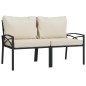 vidaXL Gartenstühle mit Sandfarbigen Kissen 2 Stk. 62x75x79 cm Stahl vidaXL Gartenstühle mit Sandfarbigen Kissen 2 Stk. 62x75x79 cm Stahl