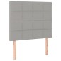 vidaXL Boxspringbett mit Matratze & LED Hellgrau 120x200 cm Stoff vidaXL Boxspringbett mit Matratze & LED Hellgrau 120x200 cm Stoff