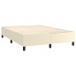vidaXL Boxspringbett mit Matratze & LED Creme 140x200 cm Kunstleder vidaXL Boxspringbett mit Matratze & LED Creme 140x200 cm Kunstleder