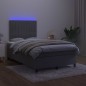vidaXL Boxspringbett mit Matratze & LED Dunkelgrau 120x200 cm Samt vidaXL Boxspringbett mit Matratze & LED Dunkelgrau 120x200 cm Samt